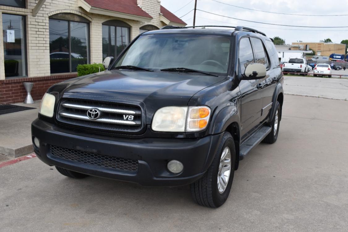 2004 Black /Black Toyota Sequoia Limited 2WD (5TDZT38A14S) with an 4.7L V8 DOHC 32V engine, 4-Speed Automatic Overdrive transmission, located at 5925 E. BELKNAP ST., HALTOM CITY, TX, 76117, (817) 834-4222, 32.803799, -97.259003 - Photo #1
