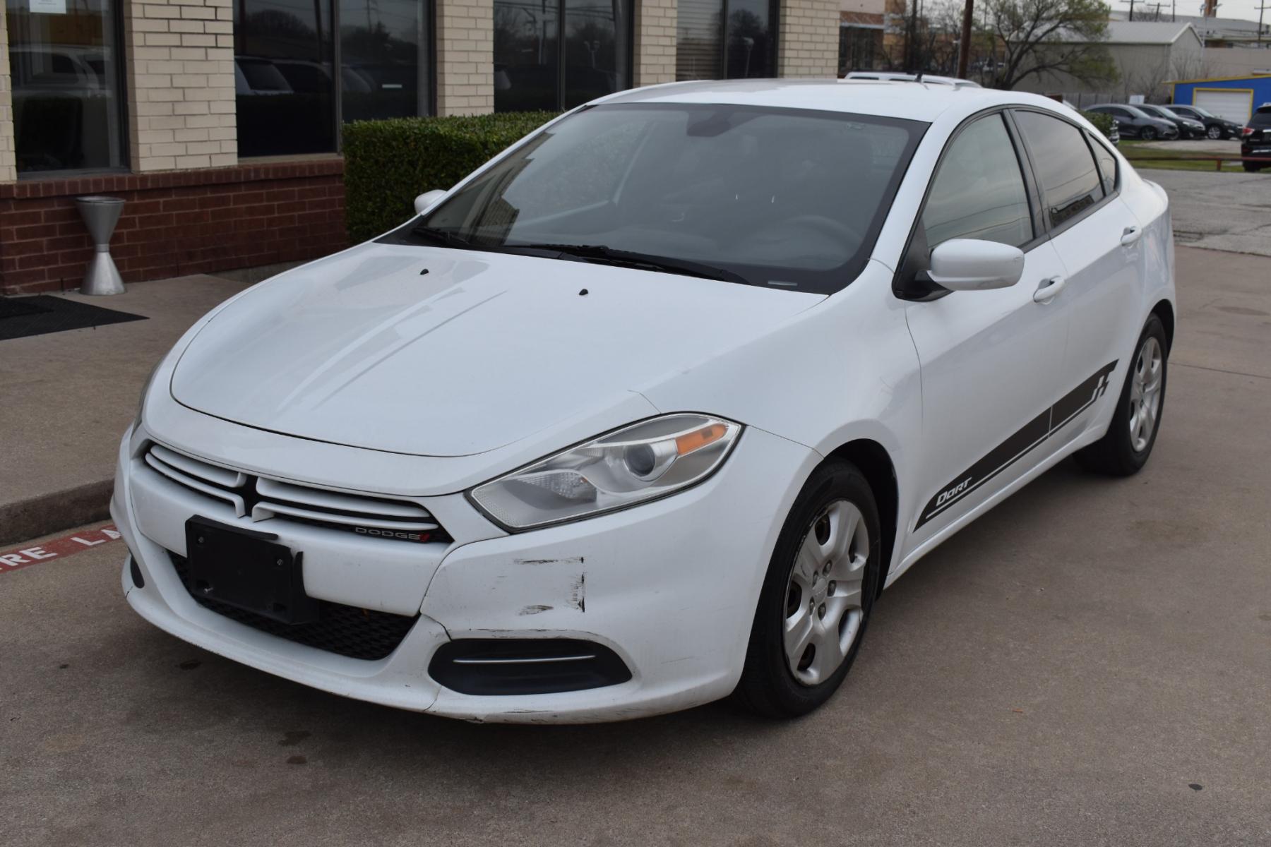 2016 White /Black Dodge Dart SE (1C3CDFAA0GD) with an 2.0L L4 DOHC 16V TURBO engine, 6 SPEED AUTOMATIC transmission, located at 5925 E. BELKNAP ST., HALTOM CITY, TX, 76117, (817) 834-4222, 32.803799, -97.259003 - The decision to buy a 2016 Dodge Dart SE should be based on your specific needs and preferences, but here are some reasons why you might consider this vehicle: Affordability: The 2016 Dodge Dart SE is often available at a competitive price point, making it an attractive option for budget-conscious - Photo #1