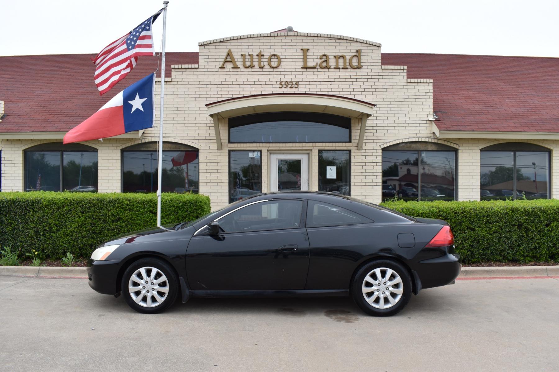 2006 Black /Black Honda Accord EX V-6 Coupe AT w/ XM Radio (1HGCM82626A) with an 3.0L V6 SOHC 24V engine, 5-Speed Automatic Overdrive transmission, located at 5925 E. BELKNAP ST., HALTOM CITY, TX, 76117, (817) 834-4222, 32.803799, -97.259003 - Purchasing a 2006 Honda Accord EX V-6 Coupe AT with XM Radio offers several compelling reasons: Reliability: Honda is renowned for building reliable vehicles, and the 2006 Accord is no exception. It's known for its longevity and low maintenance costs, providing peace of mind for years to come. Pow - Photo #0