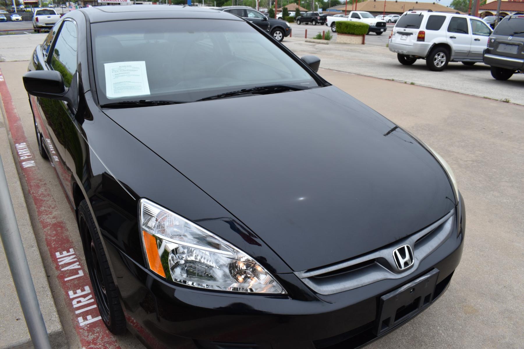 2006 Black /Black Honda Accord EX V-6 Coupe AT w/ XM Radio (1HGCM82626A) with an 3.0L V6 SOHC 24V engine, 5-Speed Automatic Overdrive transmission, located at 5925 E. BELKNAP ST., HALTOM CITY, TX, 76117, (817) 834-4222, 32.803799, -97.259003 - Purchasing a 2006 Honda Accord EX V-6 Coupe AT with XM Radio offers several compelling reasons: Reliability: Honda is renowned for building reliable vehicles, and the 2006 Accord is no exception. It's known for its longevity and low maintenance costs, providing peace of mind for years to come. Pow - Photo #2