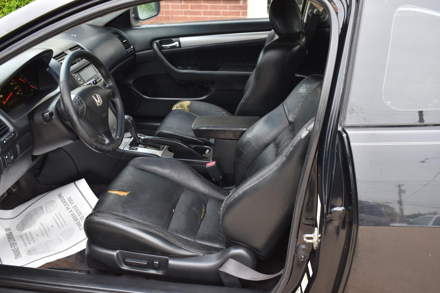 2006 Black /Black Honda Accord EX V-6 Coupe AT w/ XM Radio (1HGCM82626A) with an 3.0L V6 SOHC 24V engine, 5-Speed Automatic Overdrive transmission, located at 5925 E. BELKNAP ST., HALTOM CITY, TX, 76117, (817) 834-4222, 32.803799, -97.259003 - Purchasing a 2006 Honda Accord EX V-6 Coupe AT with XM Radio offers several compelling reasons: Reliability: Honda is renowned for building reliable vehicles, and the 2006 Accord is no exception. It's known for its longevity and low maintenance costs, providing peace of mind for years to come. Pow - Photo #8